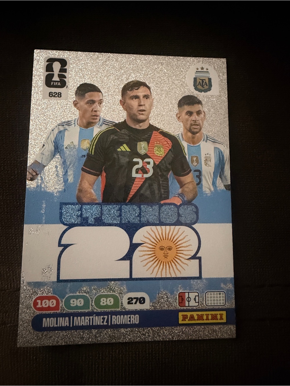 Panini Argentina Card - Blue, White, Black